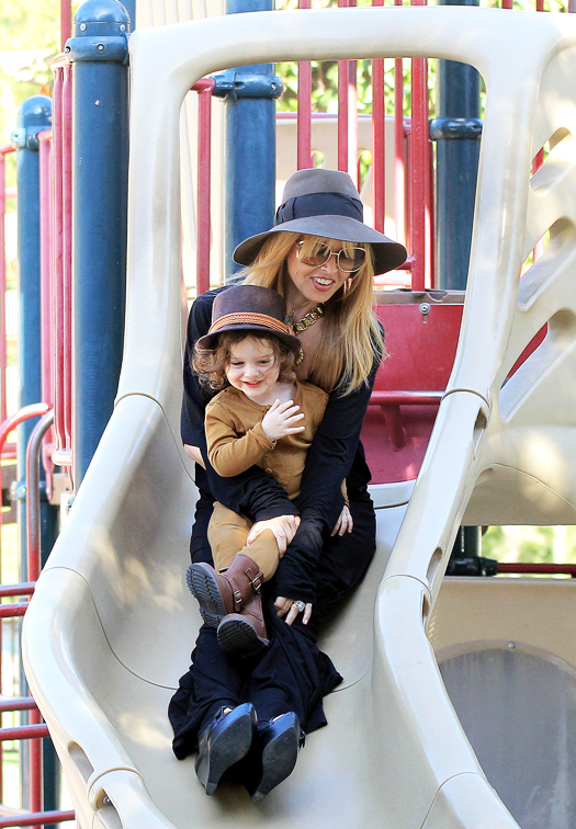 NO JUST JARED USAGE Rachel Zoe and Skyler having fun at the Coldwater Canyon Park. Pictured: Rachel Zoe and Skyler Berman Ref: SPL522624  070413   Picture by: Splash News Splash News and Pictures Los Angeles:310-821-2666 New York:212-619-2666 London:870-934-2666 photodesk@splashnews.com 
