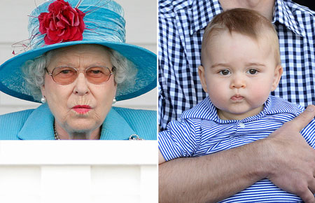 Яблоко от яблони: как похожи принц Джордж и Елизавета II - 6 смешных фото