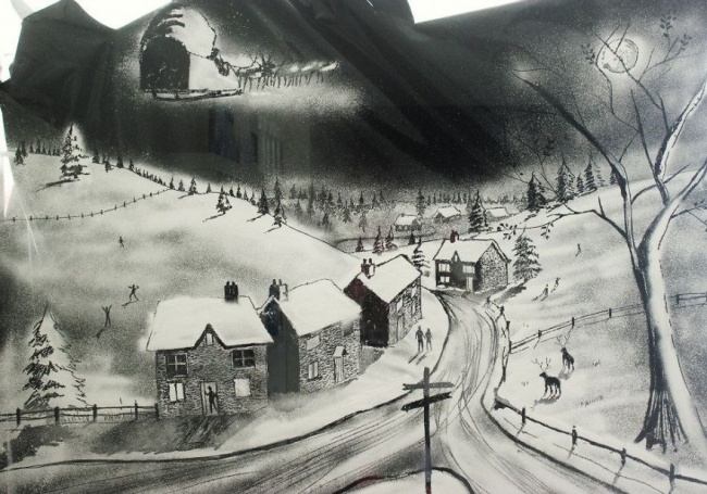 Снегом белым: художник из Британии создает сказку в детской больнице