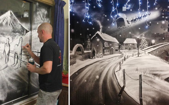 Снегом белым: художник из Британии создает сказку в детской больнице