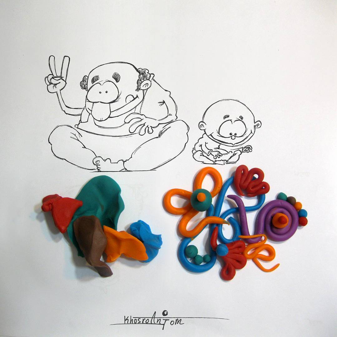 Иранский художник показал всю суть жизни родителей и детей — с помощью карандаша и пары предметов