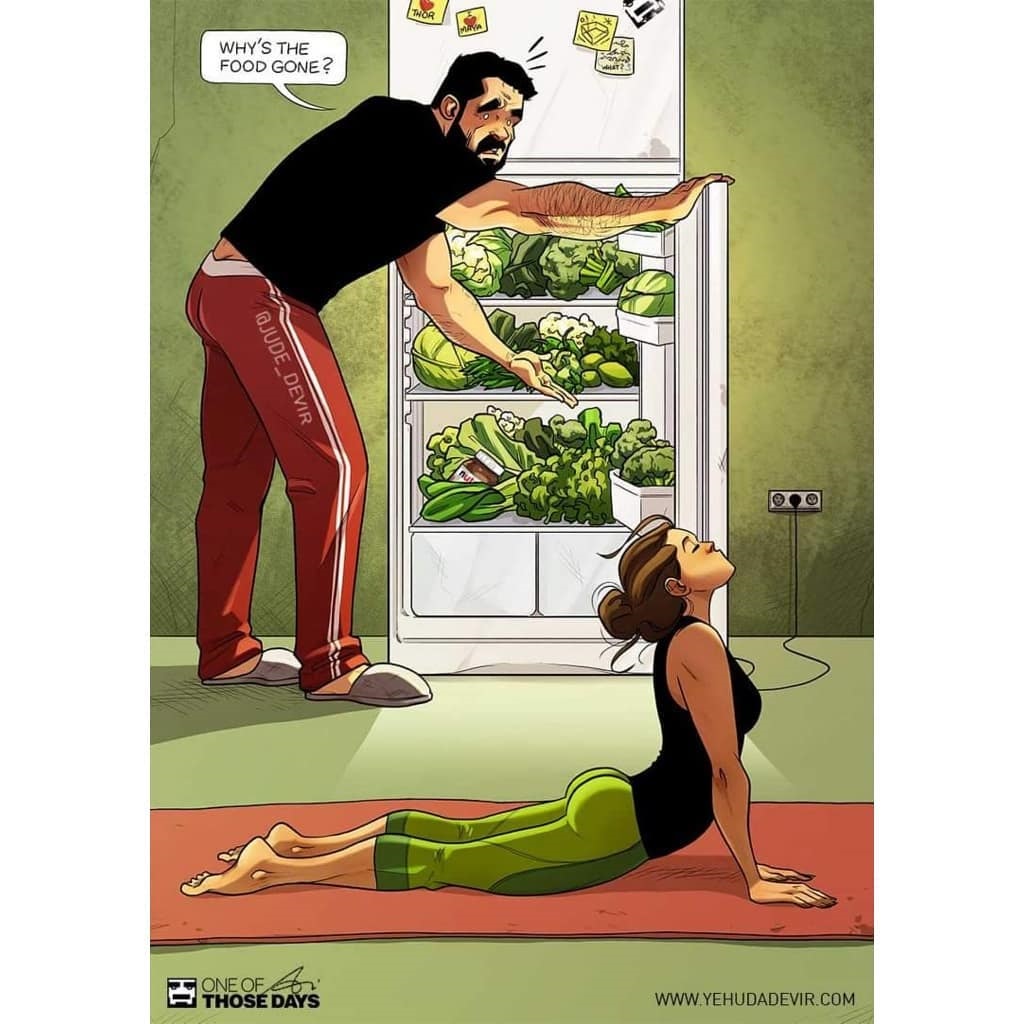 Каково это — жить с женщиной: 20 смешных комиксов от художника из Тель-Авива