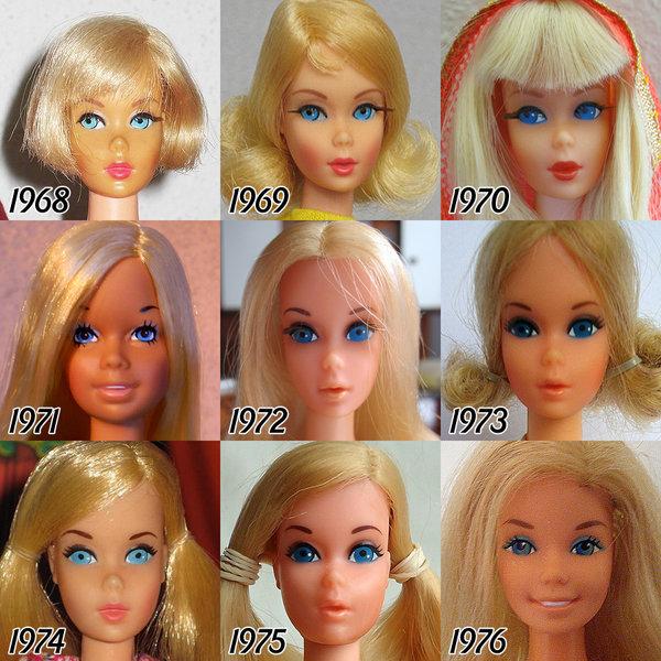 А ей почти 60: как изменилась кукла Барби за все эти годы 